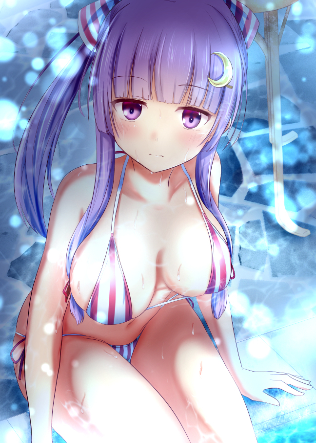 This is a pixiv picture whose title is ナイトプール.