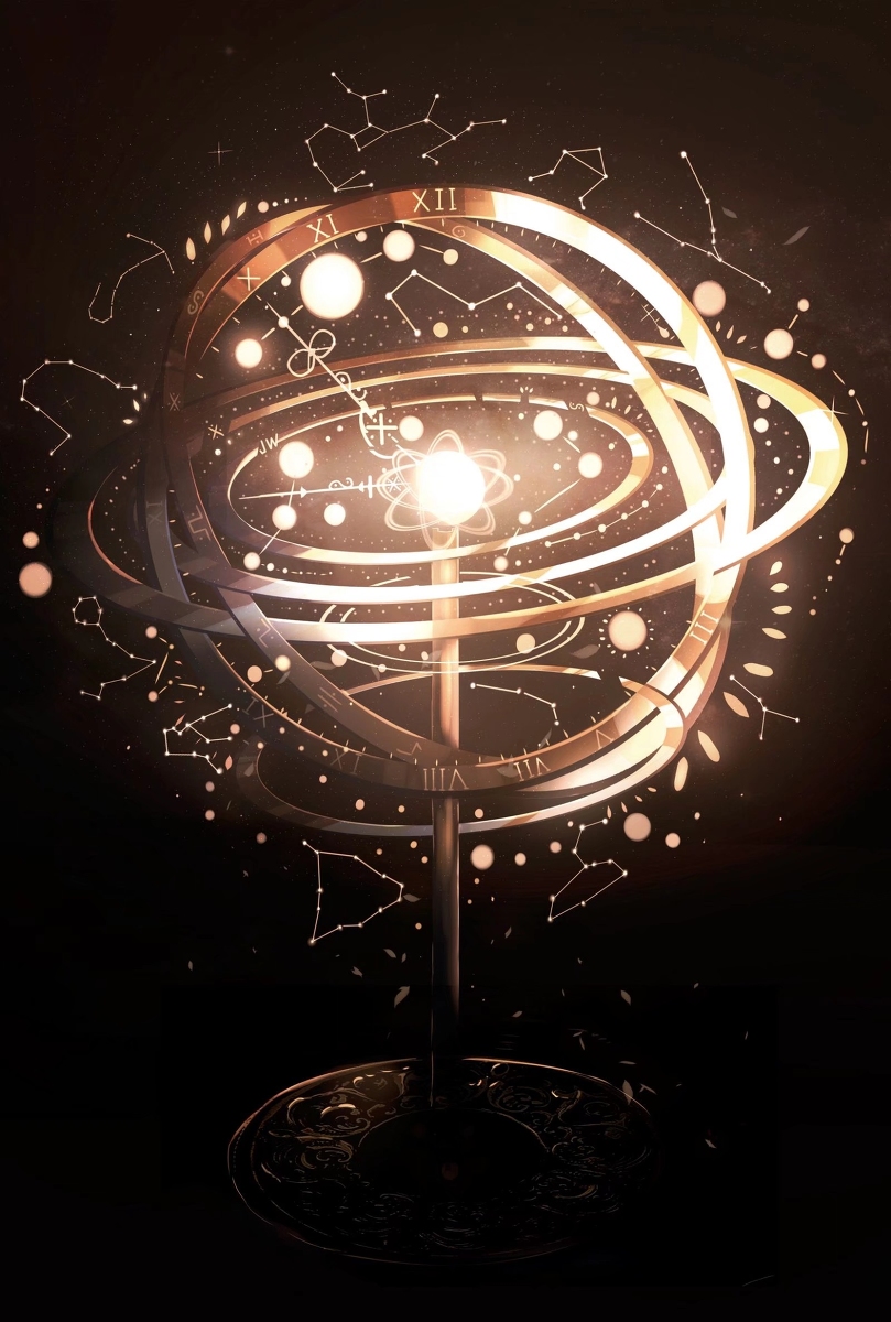 This is a pixiv picture whose title is 十二星象天体仪.