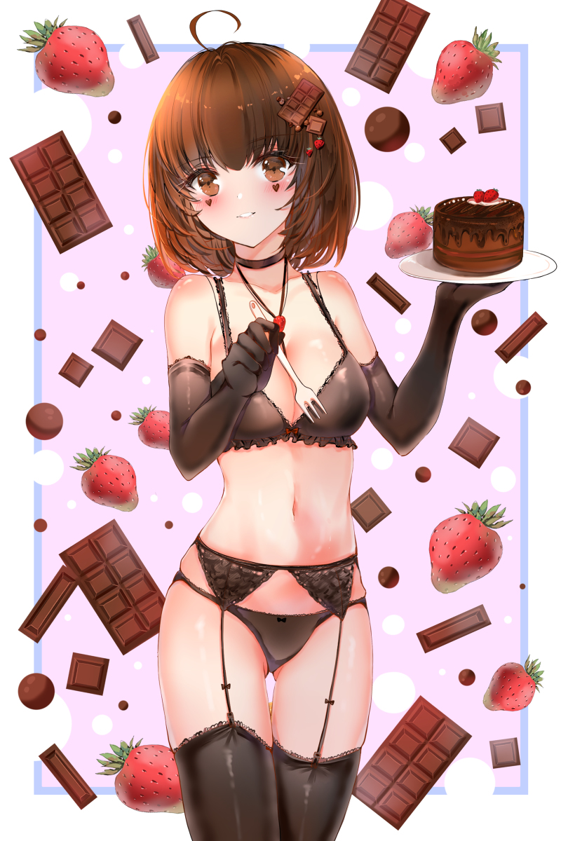 This is a pixiv picture whose title is チョコレートケーキ.