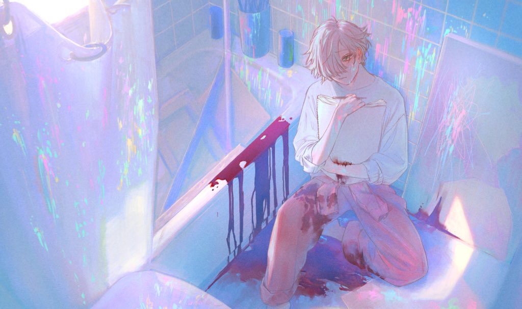 This is a pixiv picture whose title is Faded Accentを聴いて.