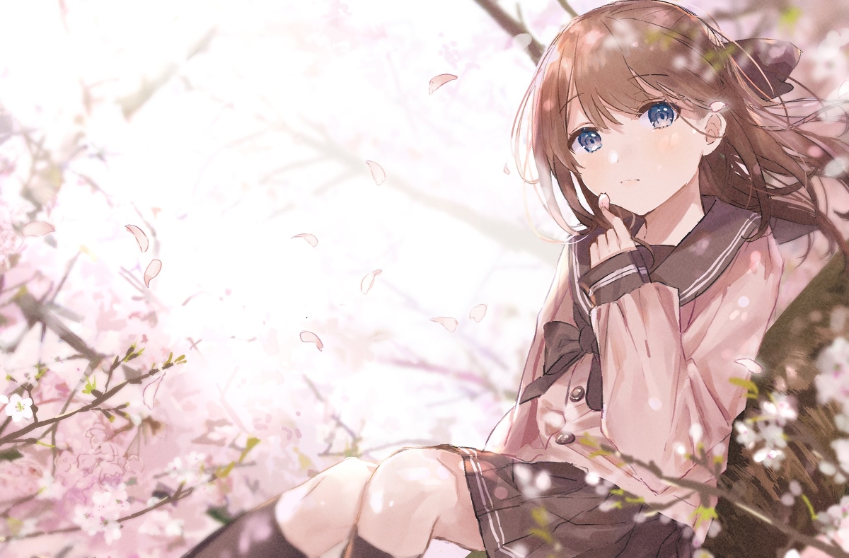 This is a pixiv picture whose title is 桜🌸.