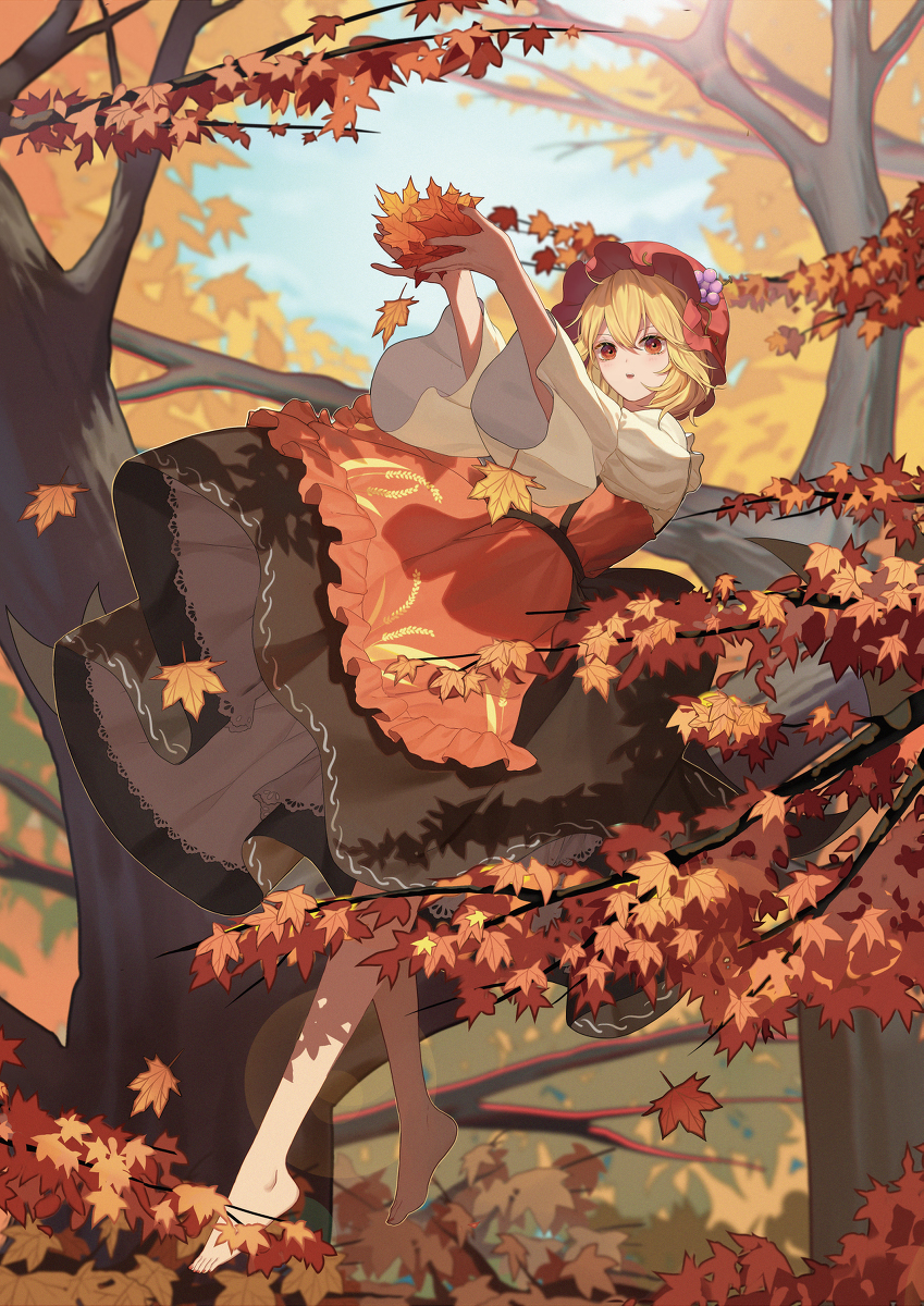 This is a pixiv picture whose title is 紅に染まる恋の花.