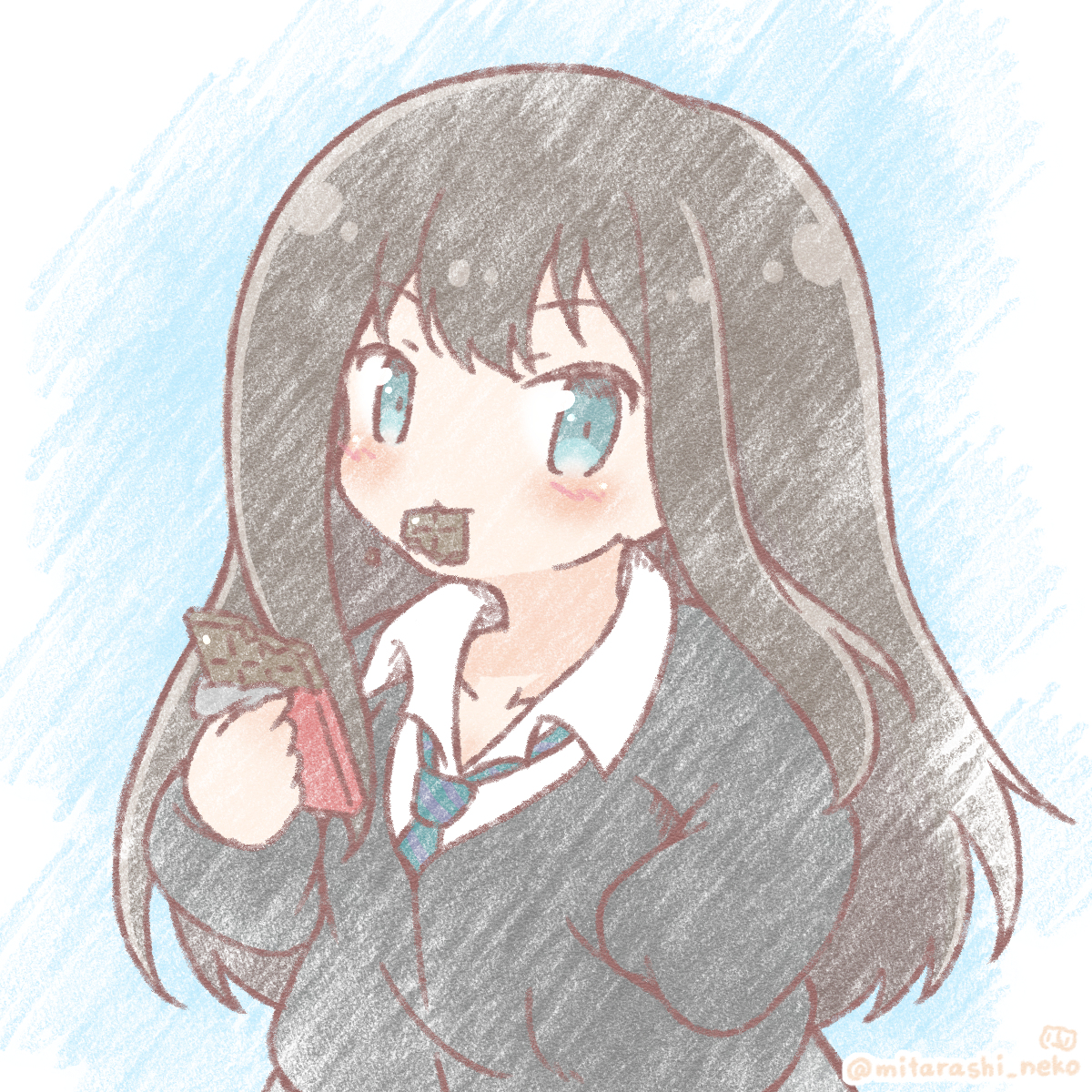 This is a pixiv picture whose title is チョコもぐ凛ちゃん.