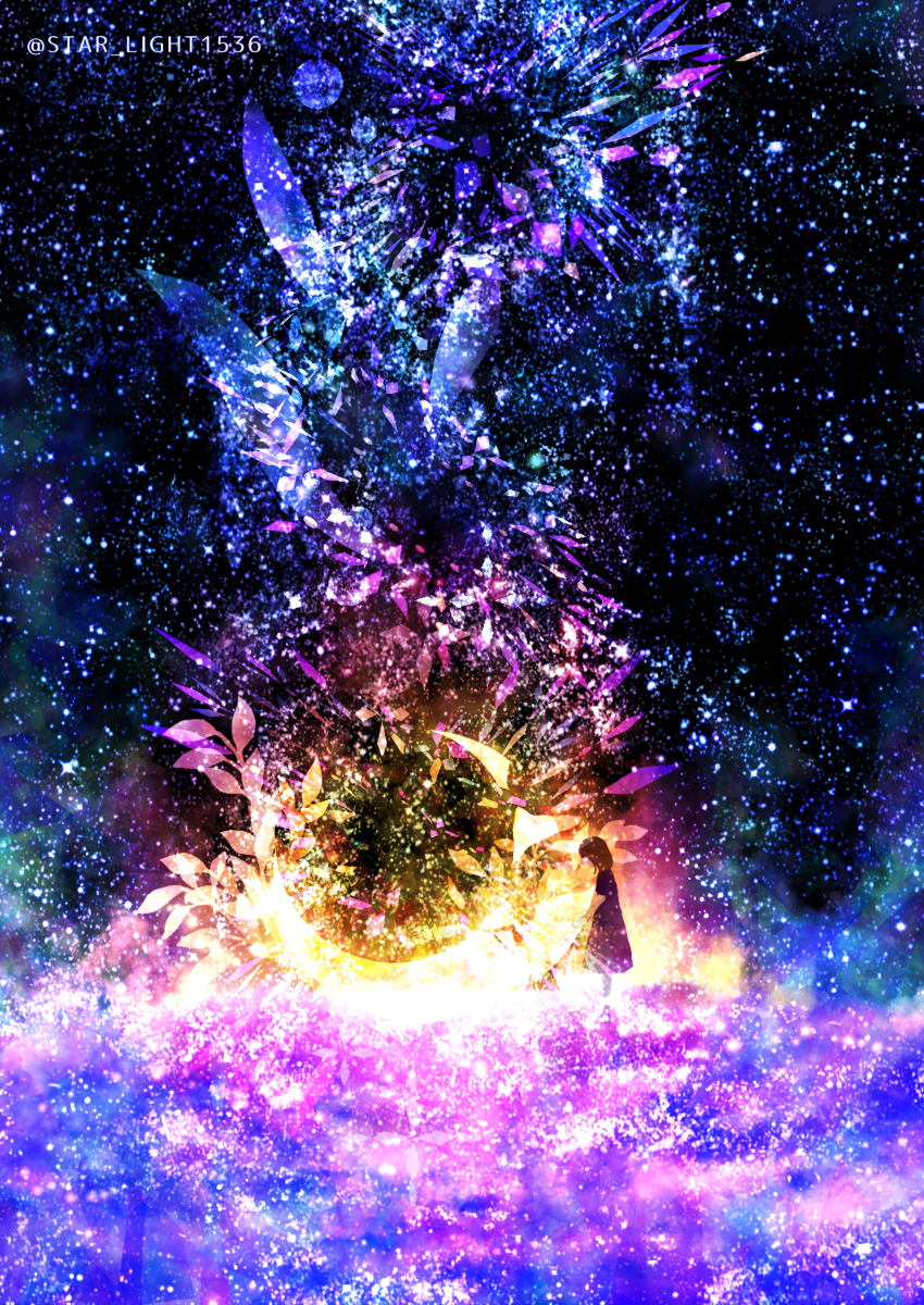 This is a pixiv picture whose title is 月の欠片.