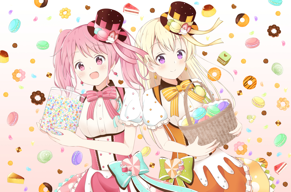 This is a pixiv picture whose title is あやちさ お菓子パーティ.