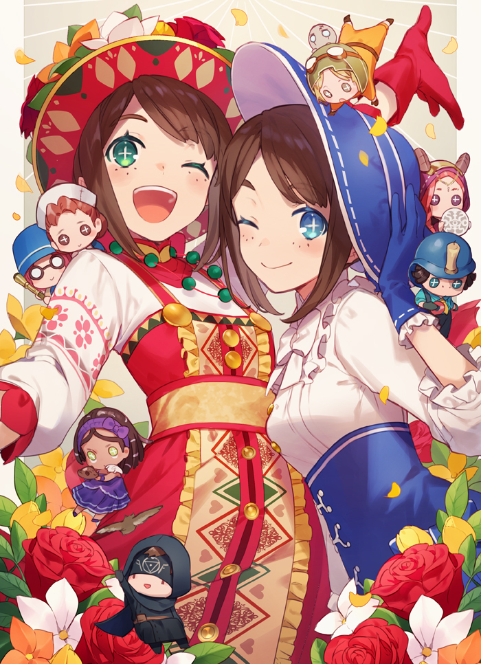 This is a pixiv picture whose title is 祝2周年.