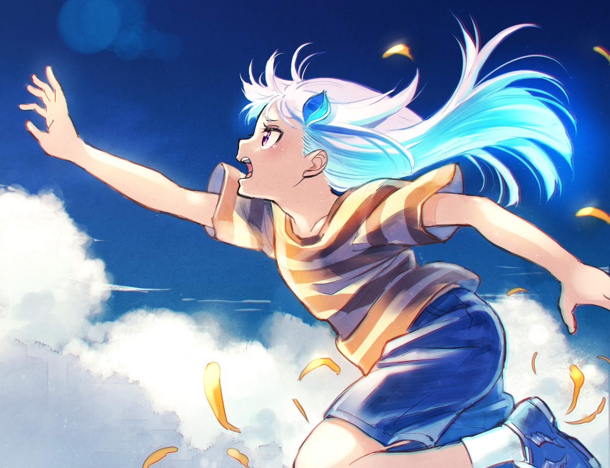 This is a pixiv picture whose title is ひまわりの高原.