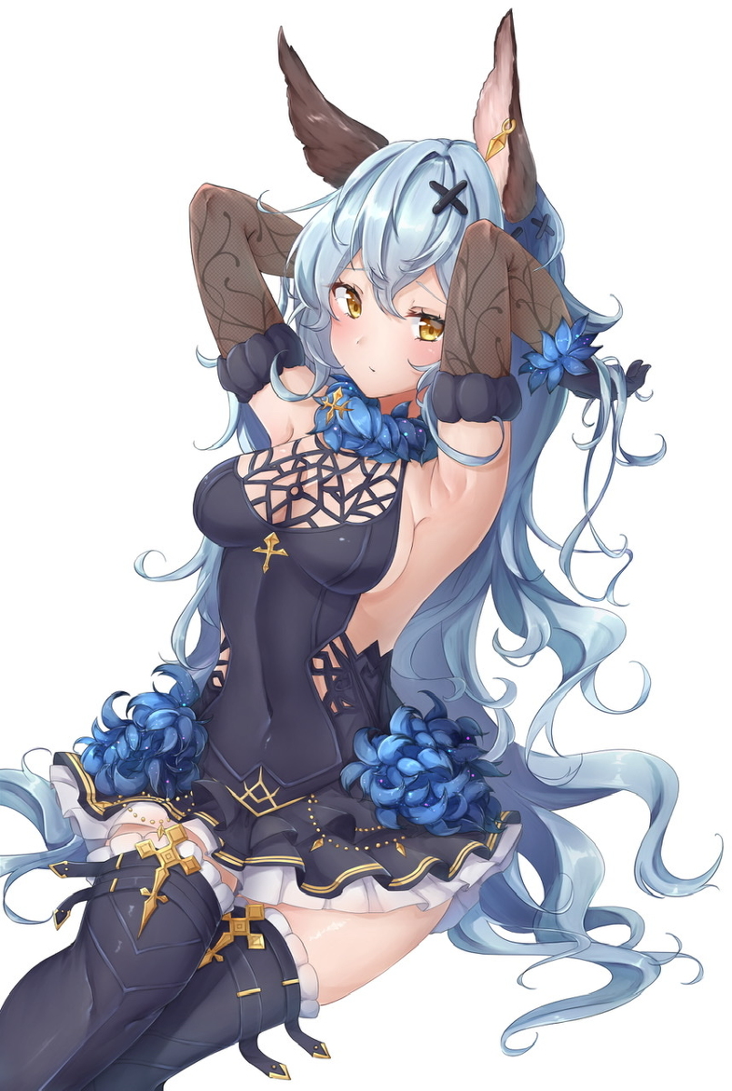 This is a pixiv picture whose title is フェリちゃんに腋を見せてもらった.