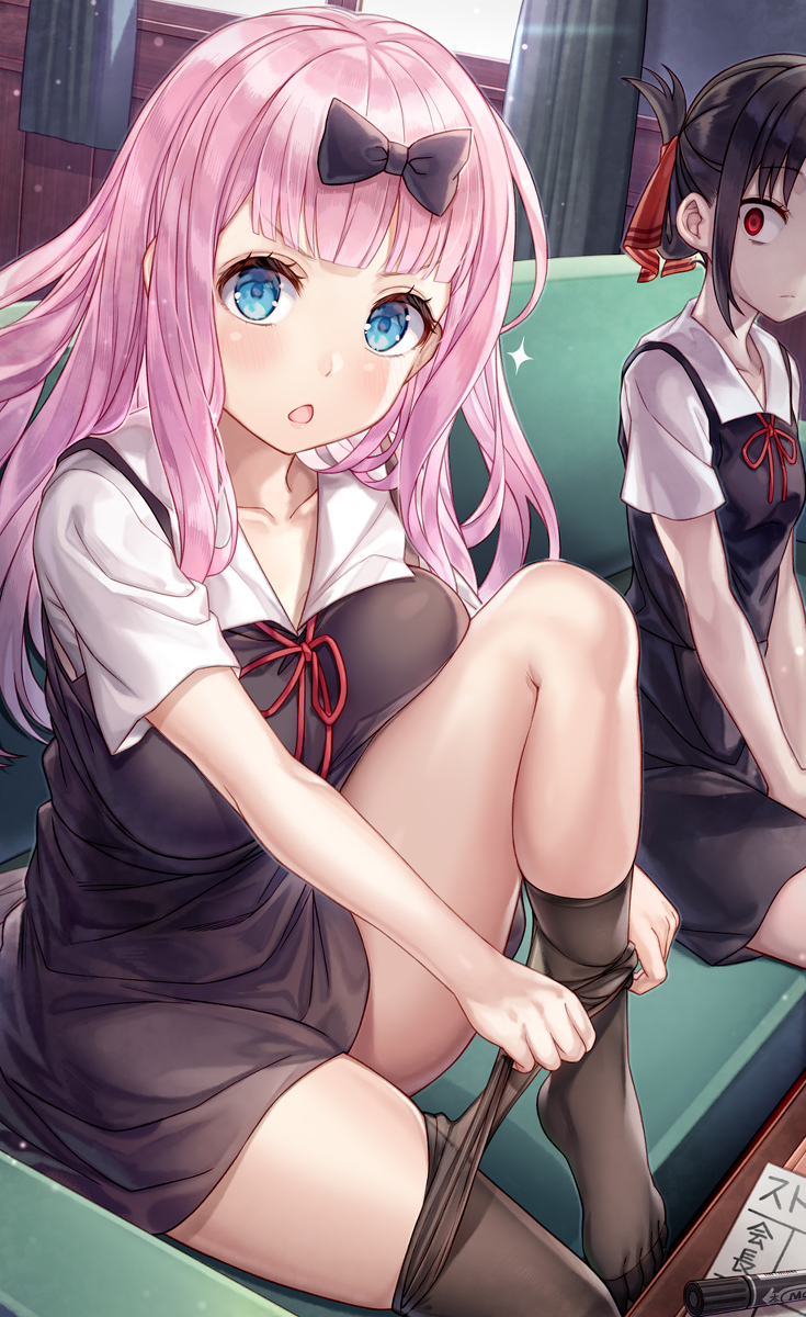 This is a pixiv picture whose title is ストッキングを脱ぐ藤原書記.