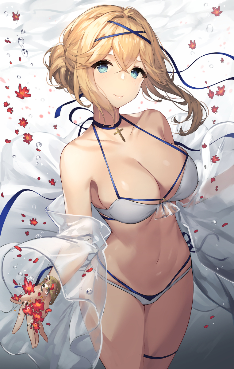 This is a pixiv picture whose title is ジャンヌ水着.