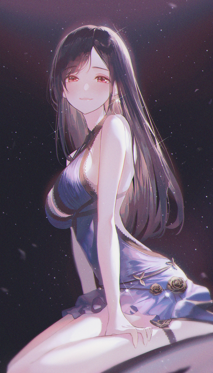 This is a pixiv picture whose title is FF7 Dress.