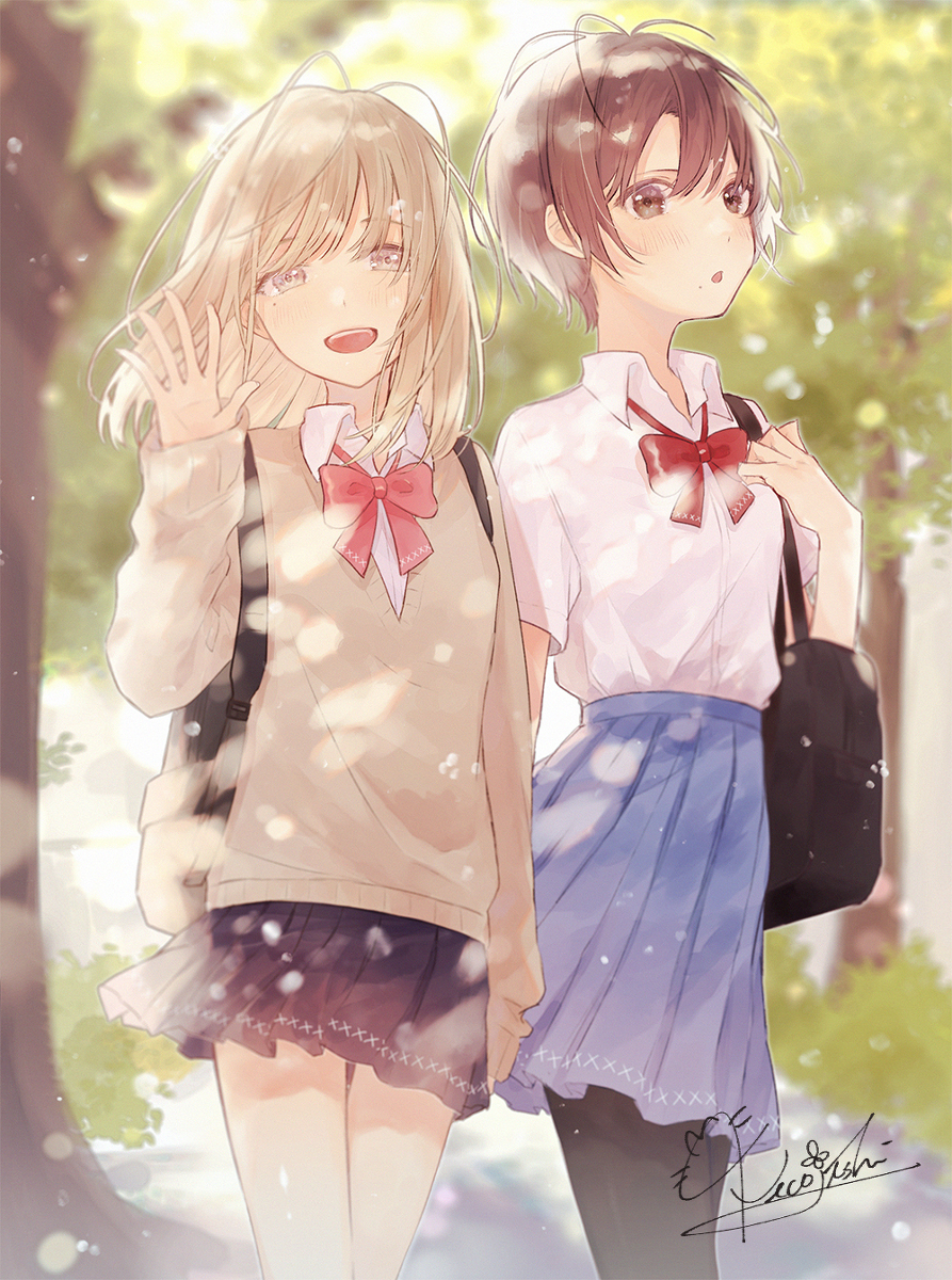This is a pixiv picture whose title is 夏服移行期間.