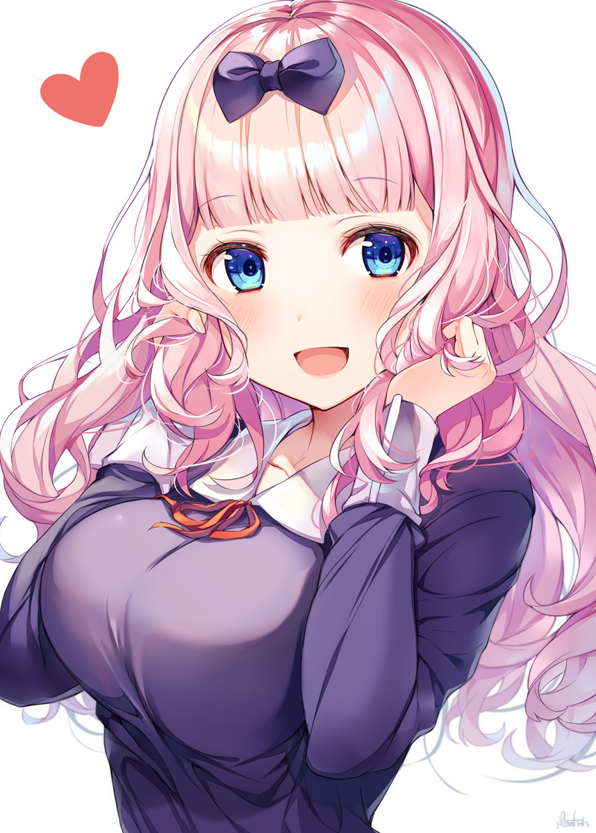 This is a pixiv picture whose title is 藤原千花！.