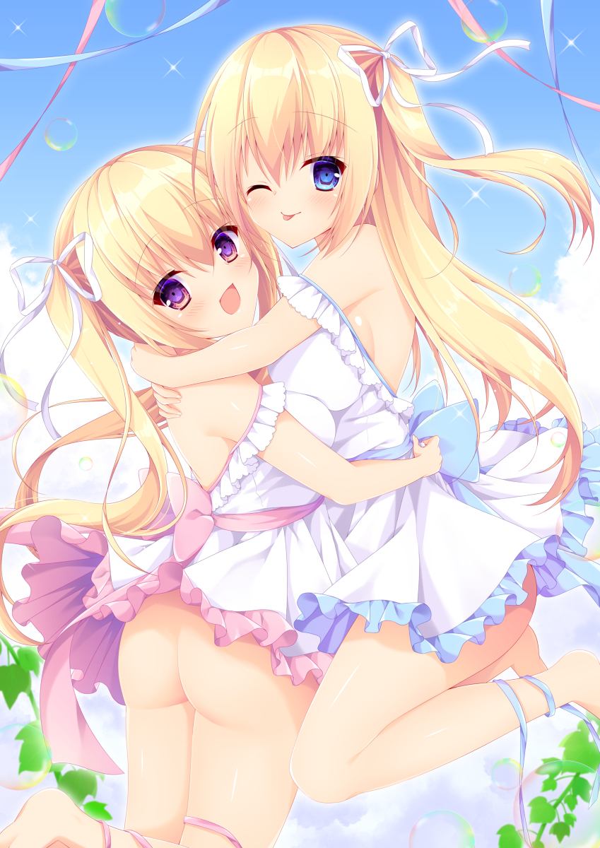 This is a pixiv picture whose title is 金髪姉妹.