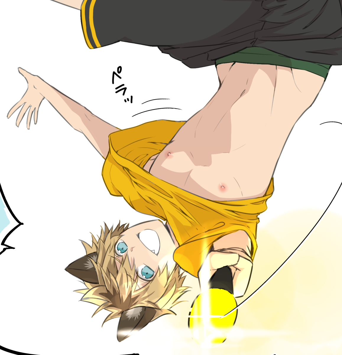 This is a pixiv picture whose title is マジフト中唐突に風紀を乱すラギ―くん.