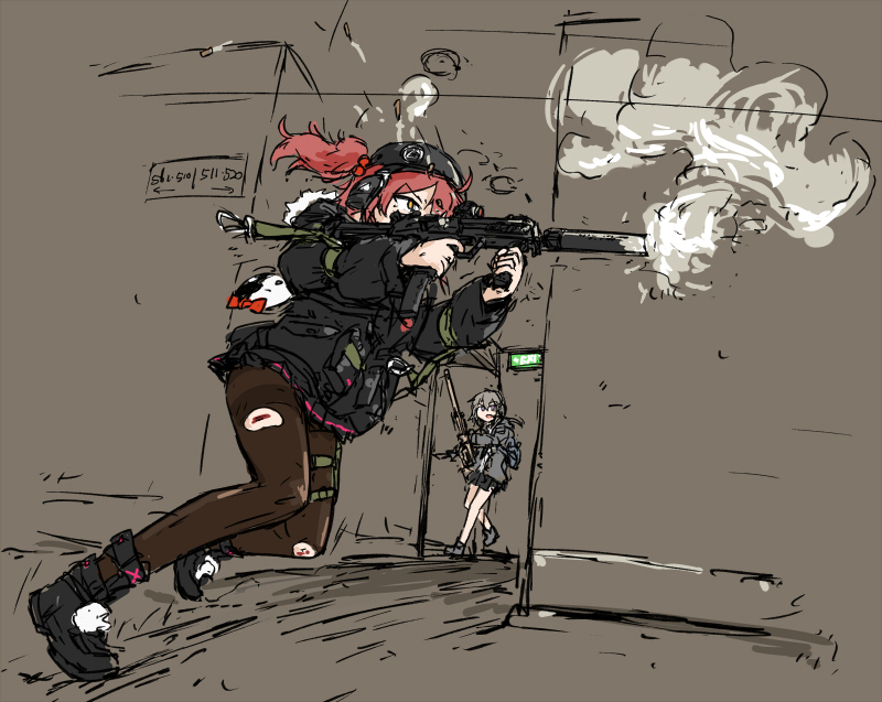 This is a pixiv picture whose title is MP7 and M200.