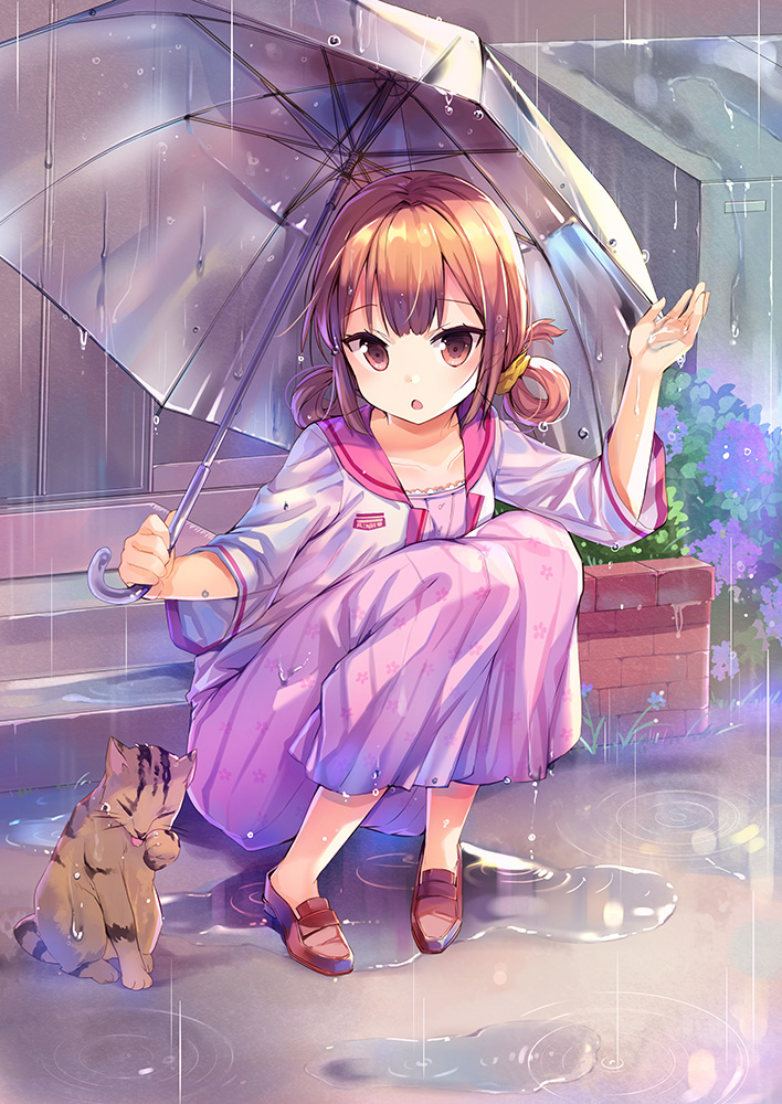 This is a pixiv picture whose title is 6月の雨.