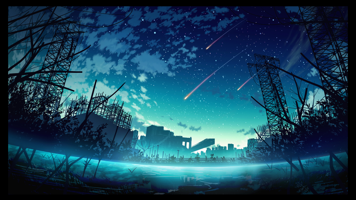 This is a pixiv picture whose title is 流れ星.