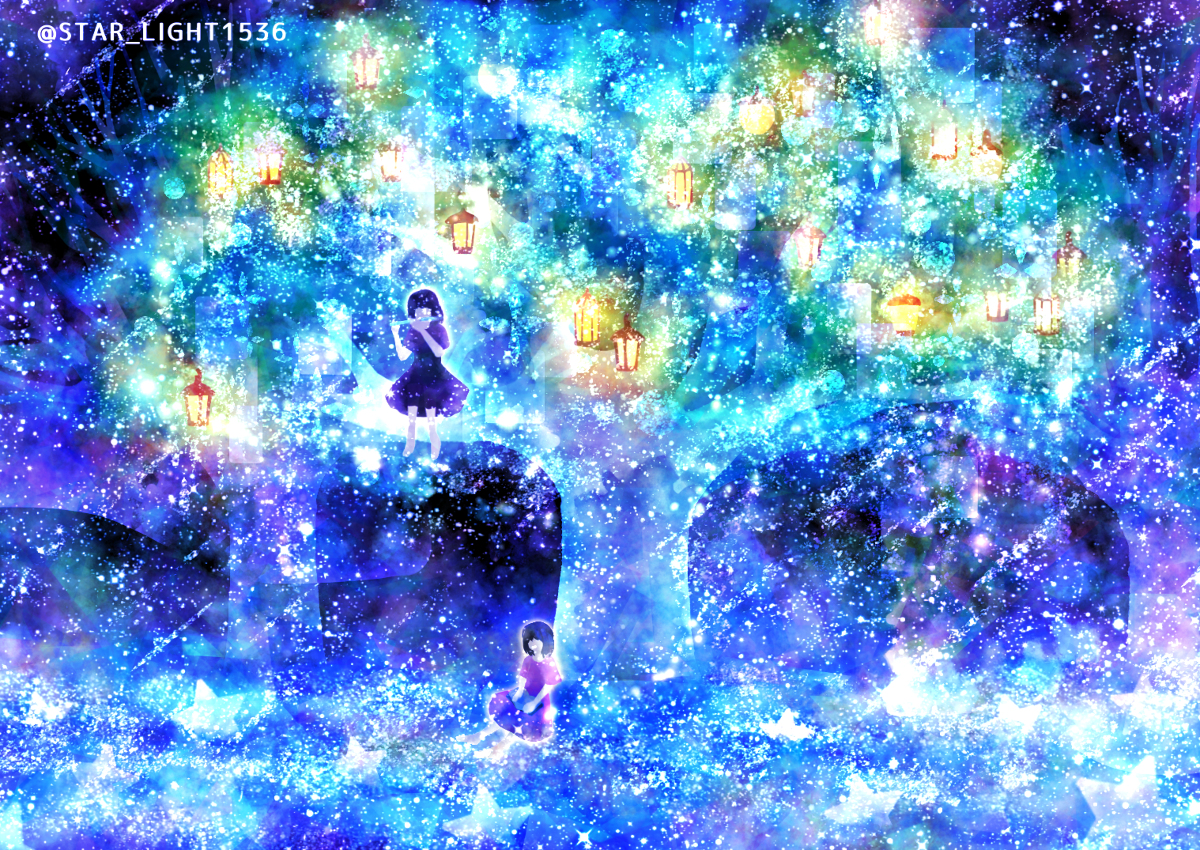 This is a pixiv picture whose title is 星灯り.