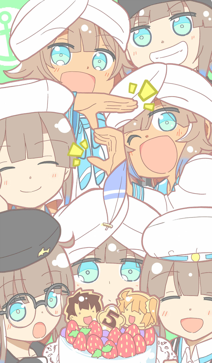 This is a pixiv picture whose title is 「５周年のお祝いだよ！！」.