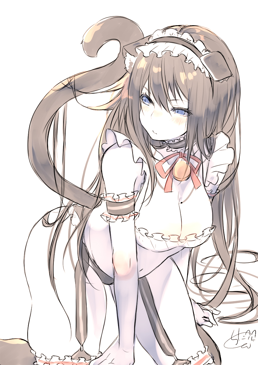 This is a pixiv picture whose title is 猫メイド.