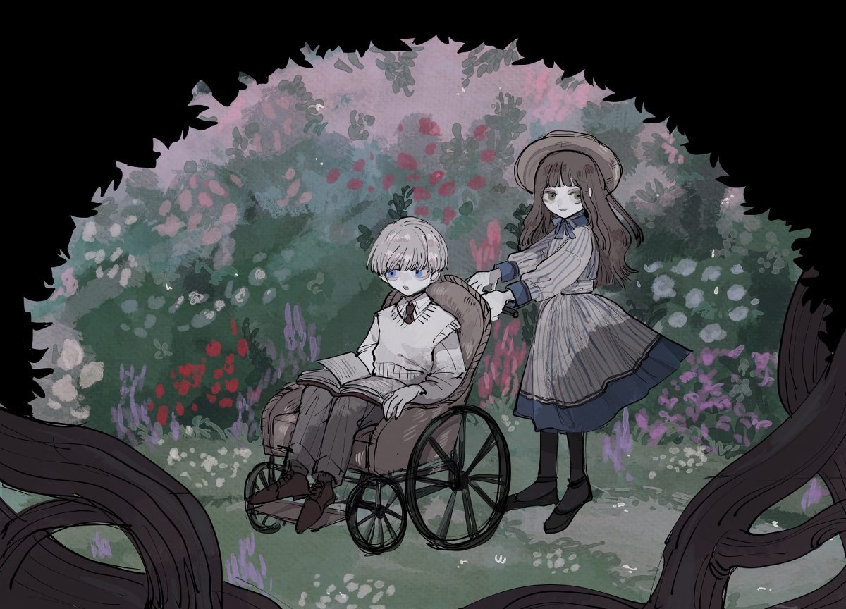 This is a pixiv picture whose title is 秘密の花園.