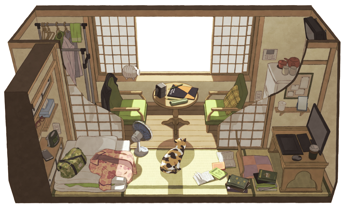 This is a pixiv picture whose title is 旅館のあの空間.