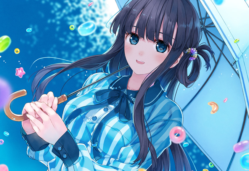 This is a pixiv picture whose title is ビーズの雨.