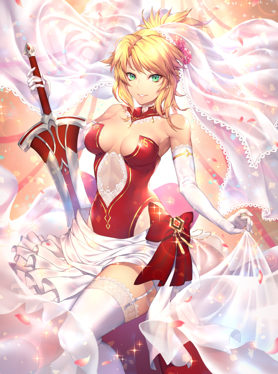 This is a pixiv picture whose title is 花嫁モーさん.