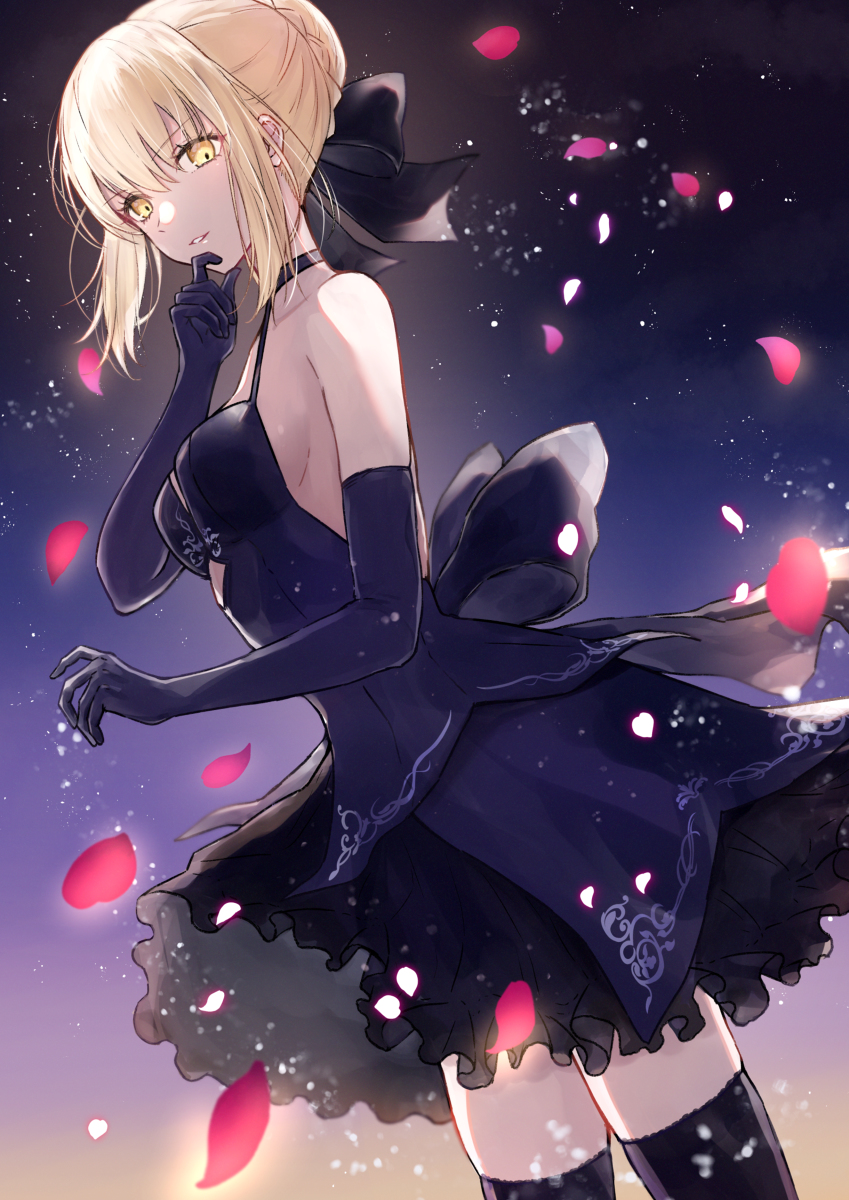 This is a pixiv picture whose title is 宵闇の星.