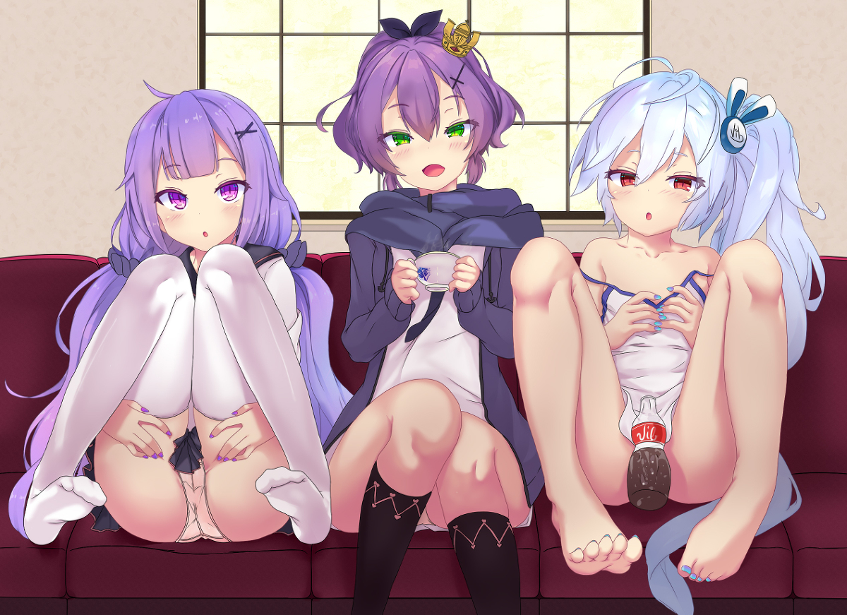 This is a pixiv picture whose title is Unicorn, Javelin & Laffey.