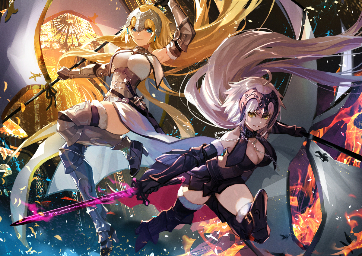 This is a pixiv picture whose title is 白と黒.