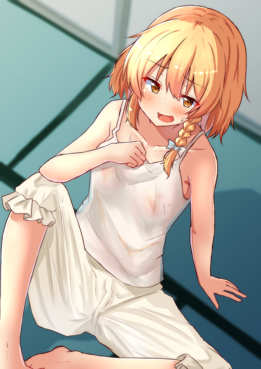 This is a pixiv picture whose title is 暑い.