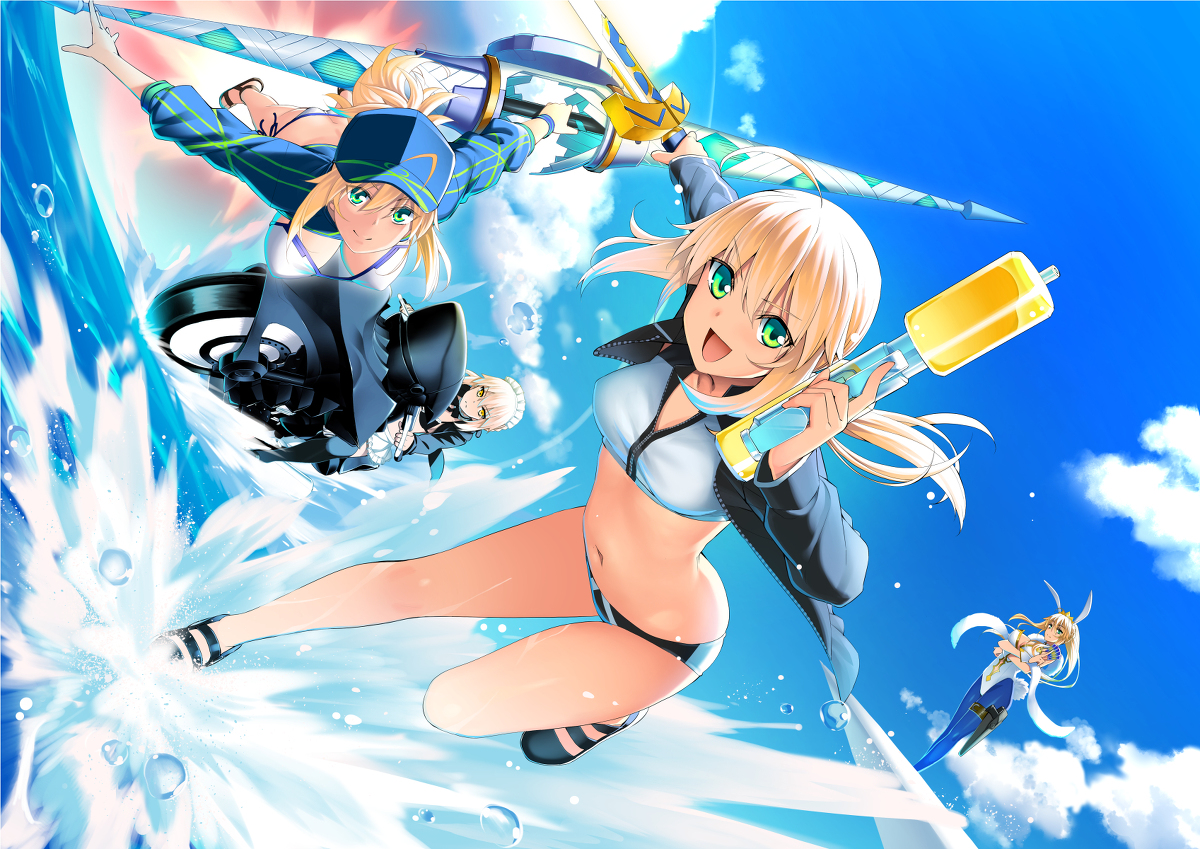 This is a pixiv picture whose title is FGOの歴史は水着の歴史。.