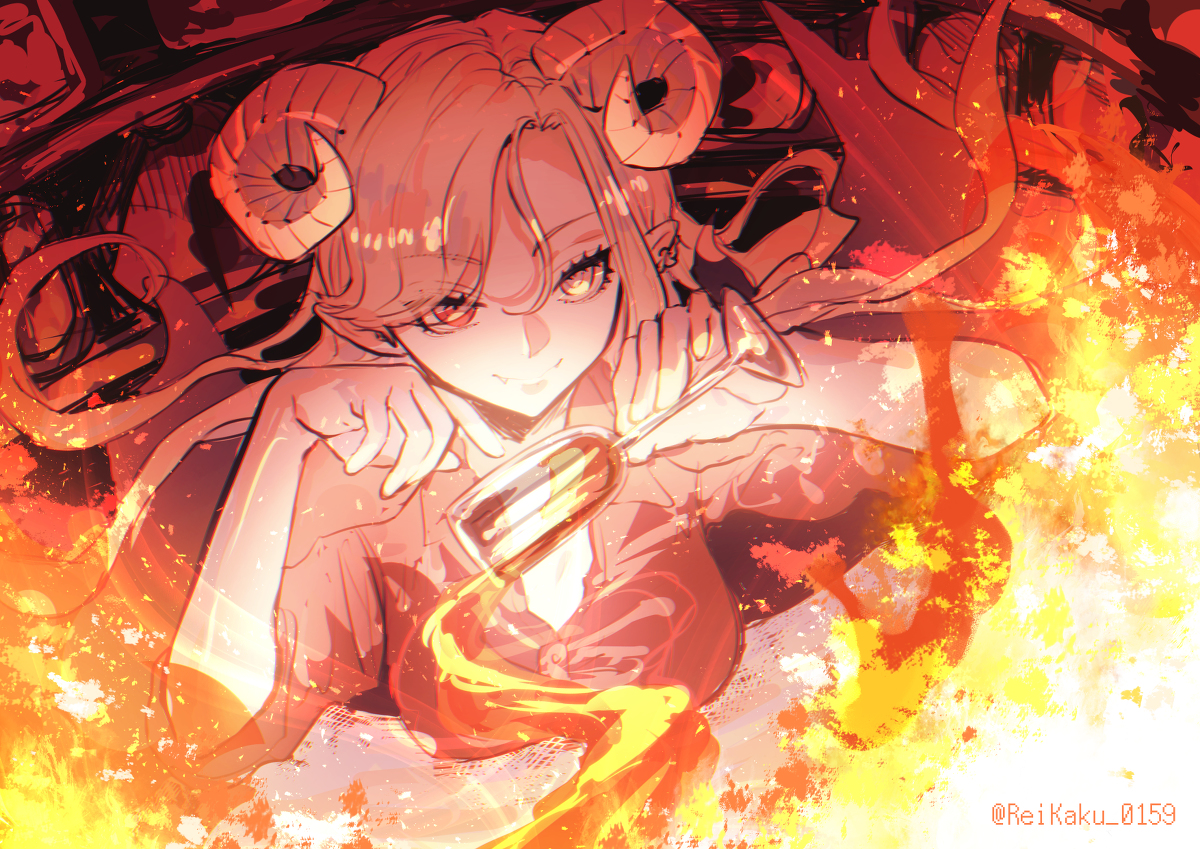 This is a pixiv picture whose title is 【skeb】紅焔ネロさん.