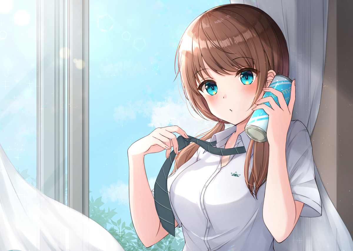 This is a pixiv picture whose title is 暑い….