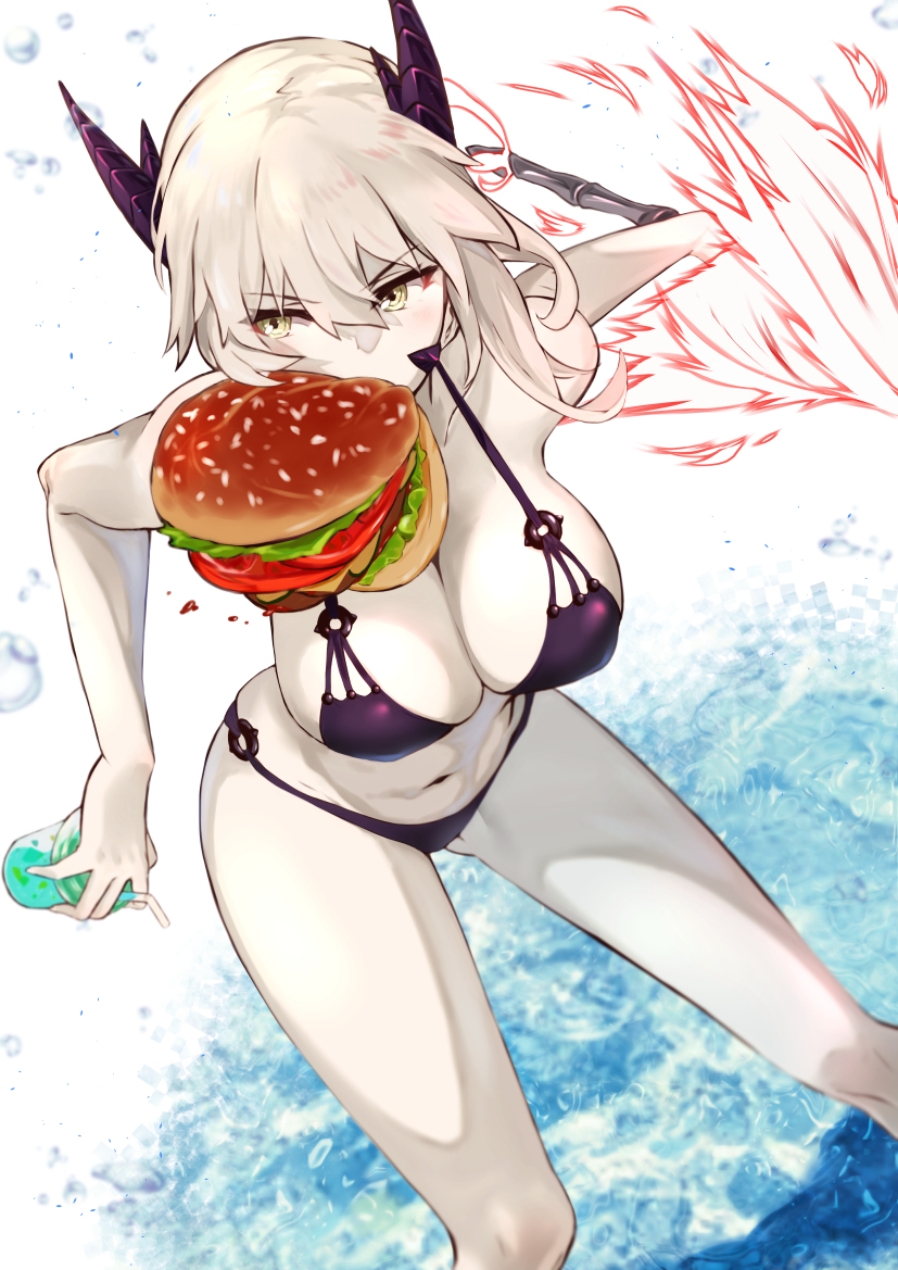This is a pixiv picture whose title is ハンバーガーと。.