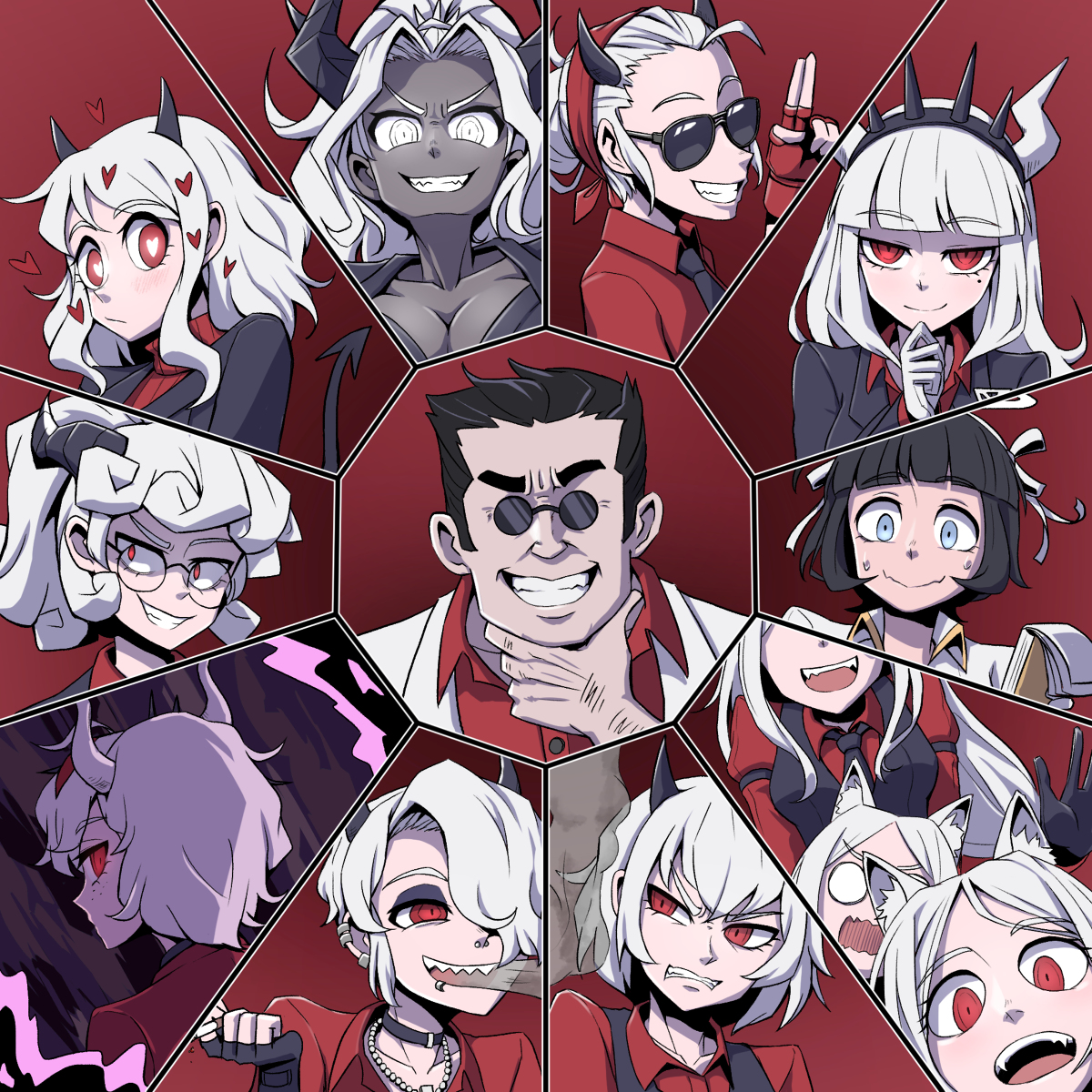 This is a pixiv picture whose title is helltaker.