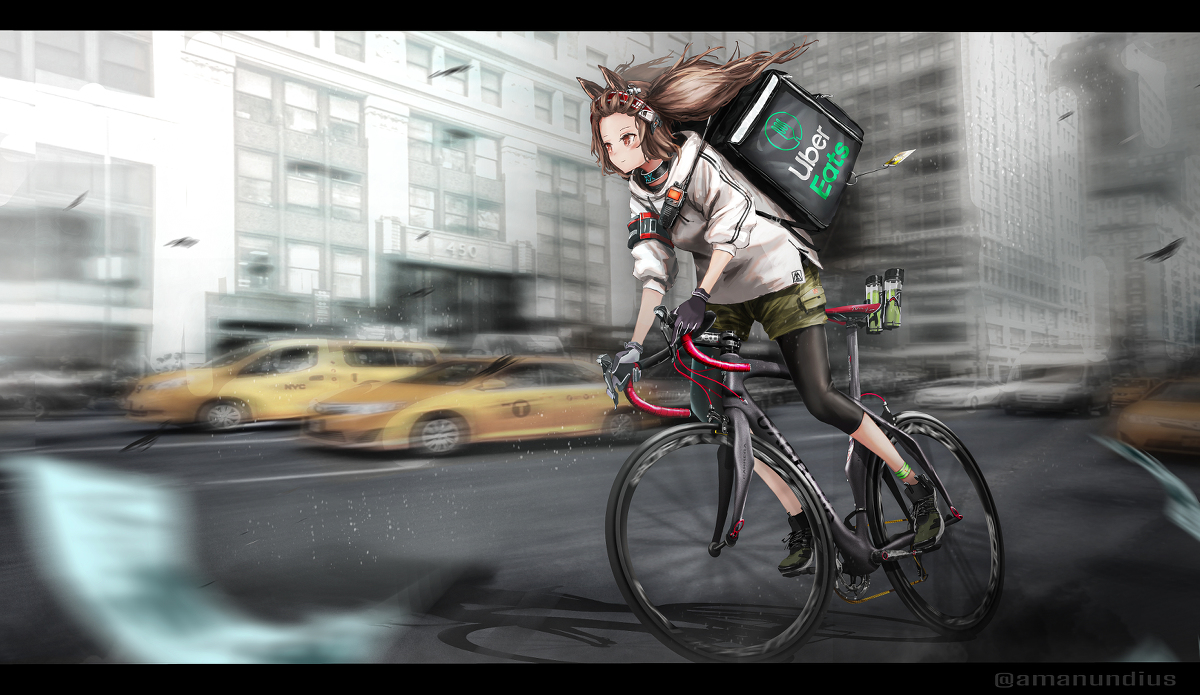 This is a pixiv picture whose title is できたてを届ける安心院ちゃん.