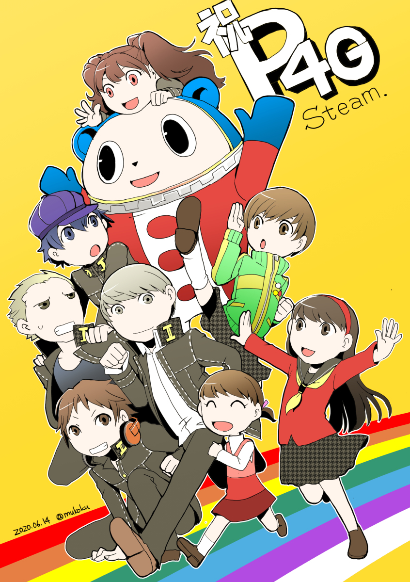 This is a pixiv picture whose title is 【P4G】steam版発売決定！.