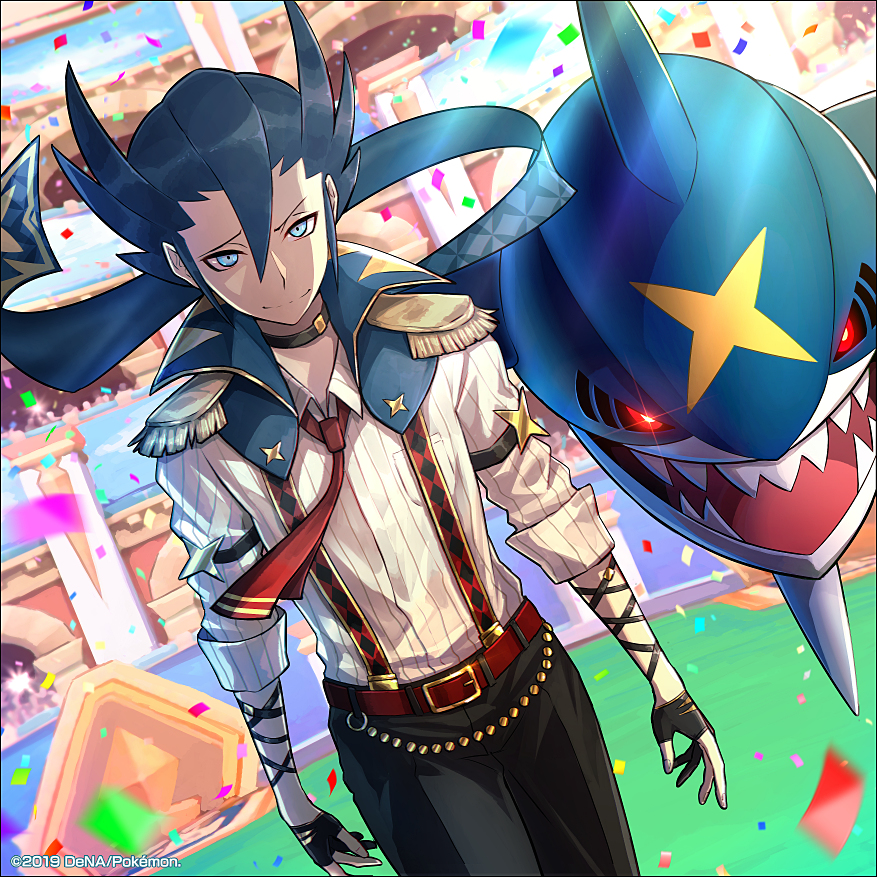 This is a pixiv picture whose title is ギーマ＆サメハダー.