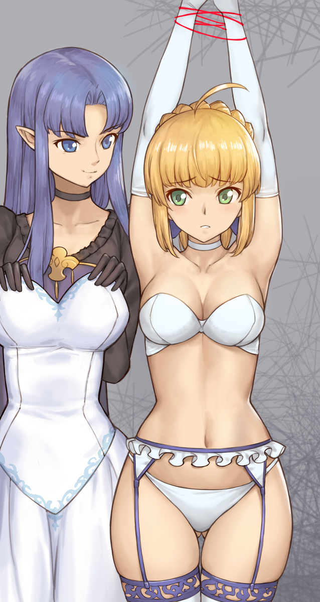 This is a pixiv picture whose title is 着替え中のセイバー.