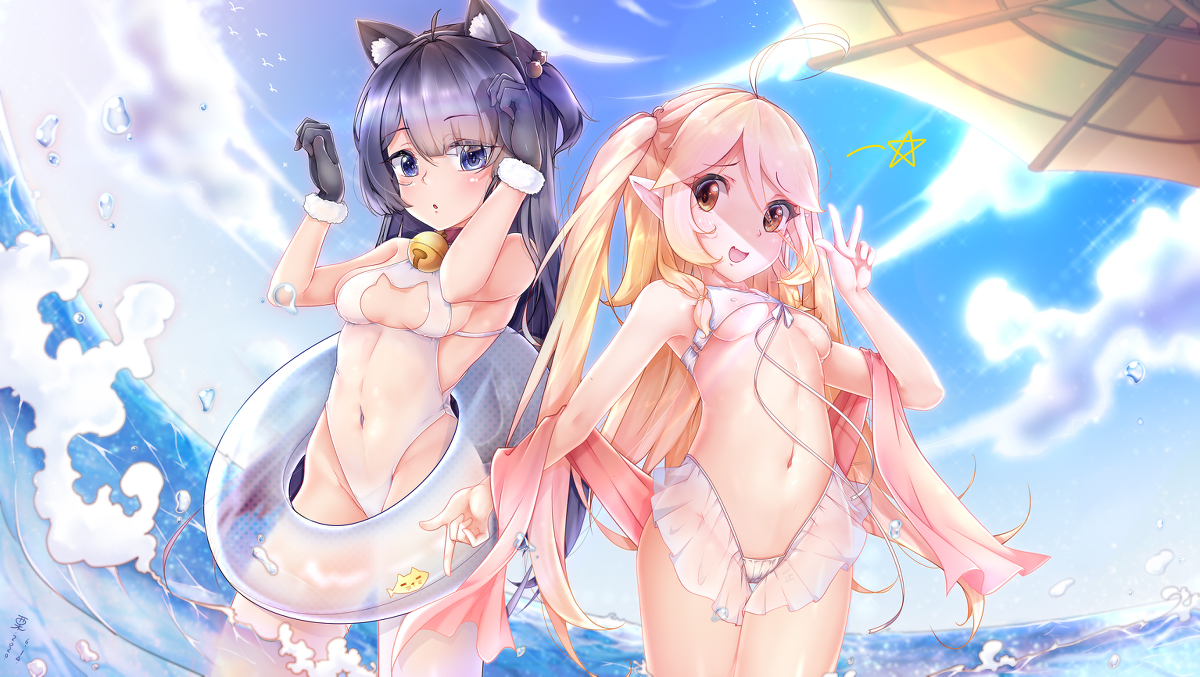 This is a pixiv picture whose title is 再来水一波女儿们~.