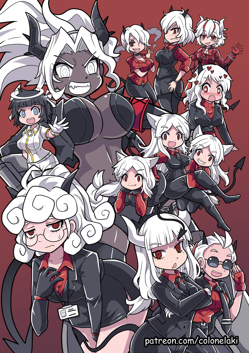 This is a pixiv picture whose title is Helltaker.