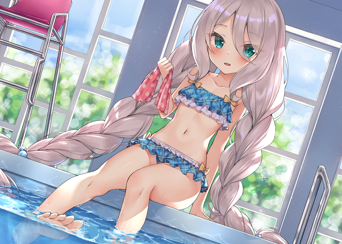 This is a pixiv picture whose title is 水着こころちゃん.