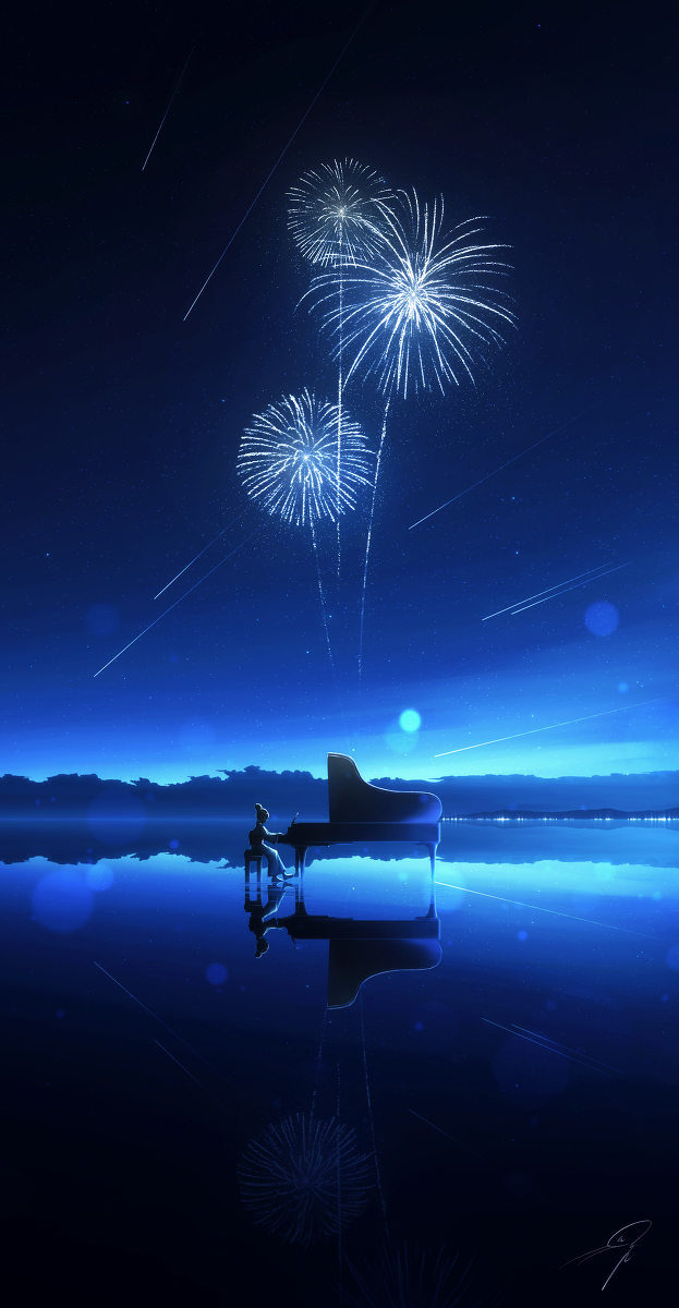 This is a pixiv picture whose title is アオヒバナ.