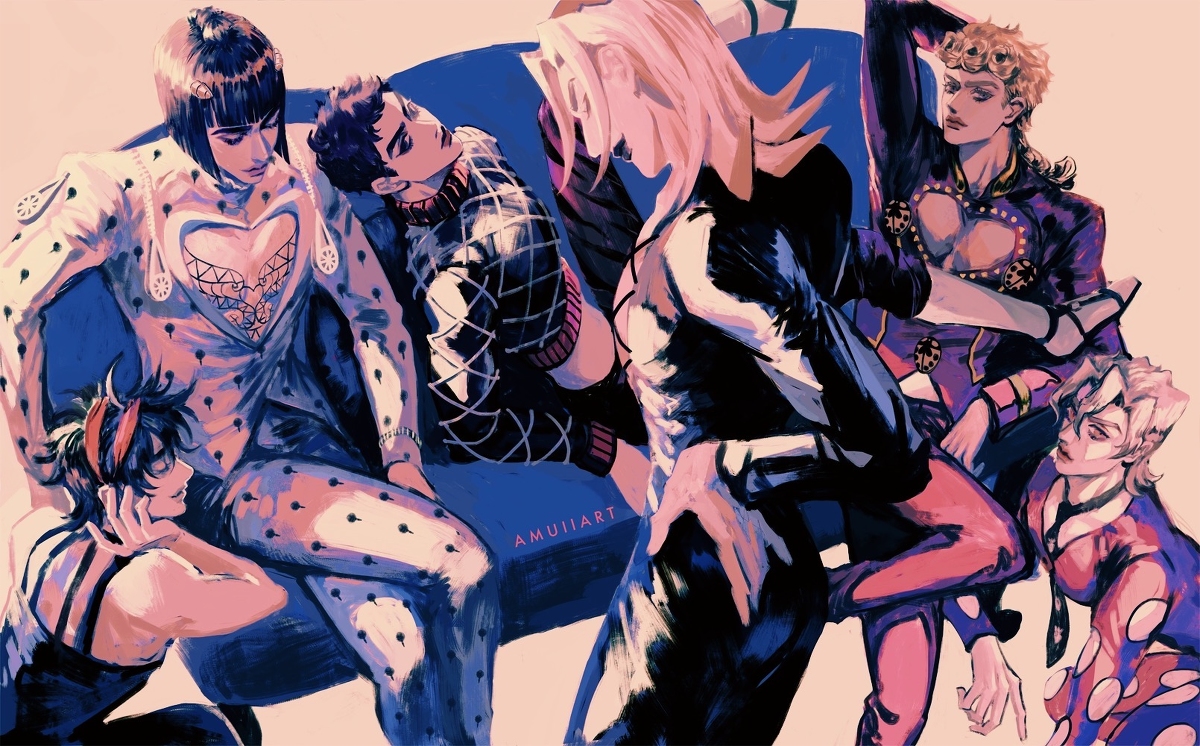 This is a pixiv picture whose title is Vento Aureo.