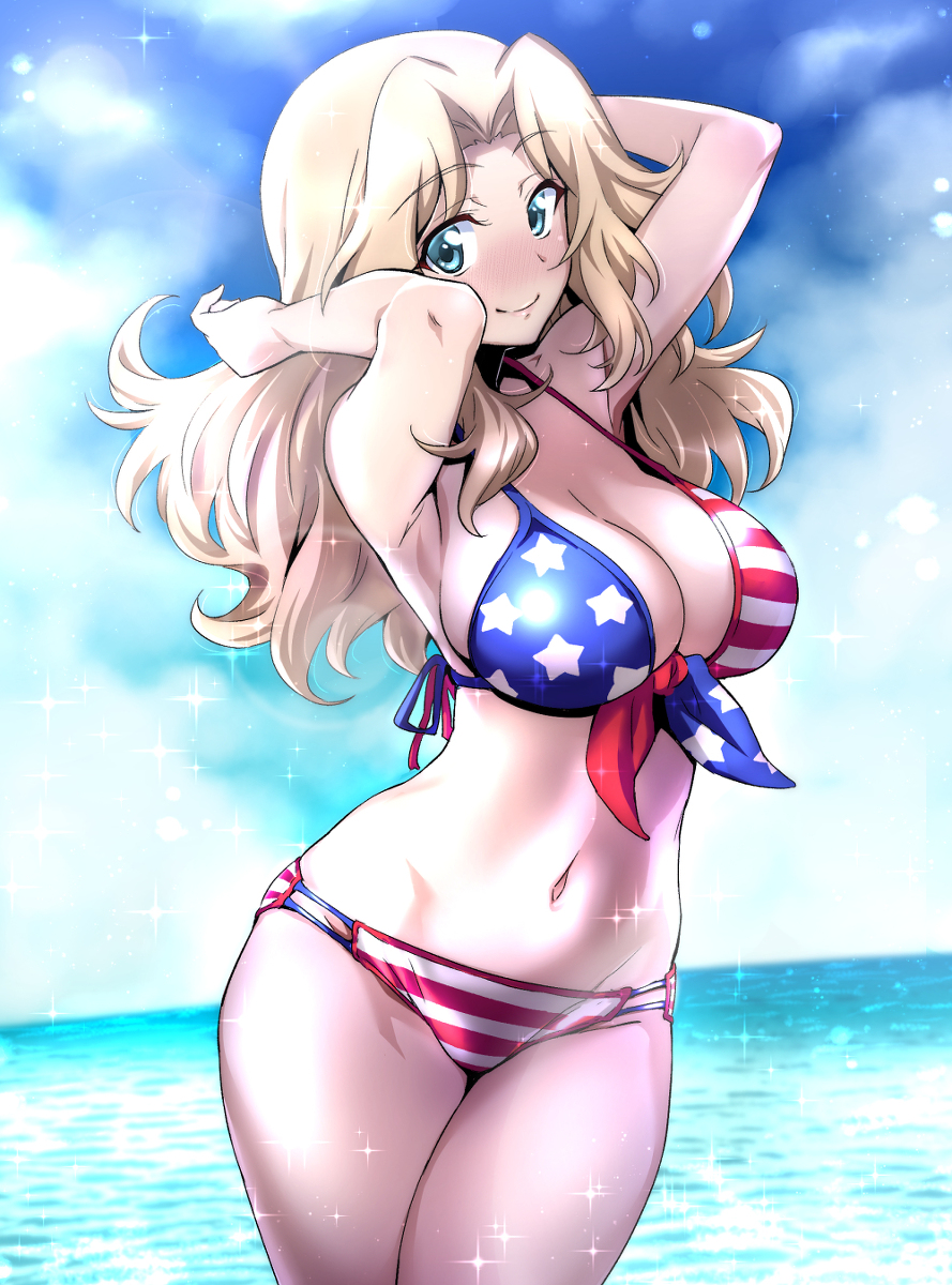 This is a pixiv picture whose title is ケイさん水着.