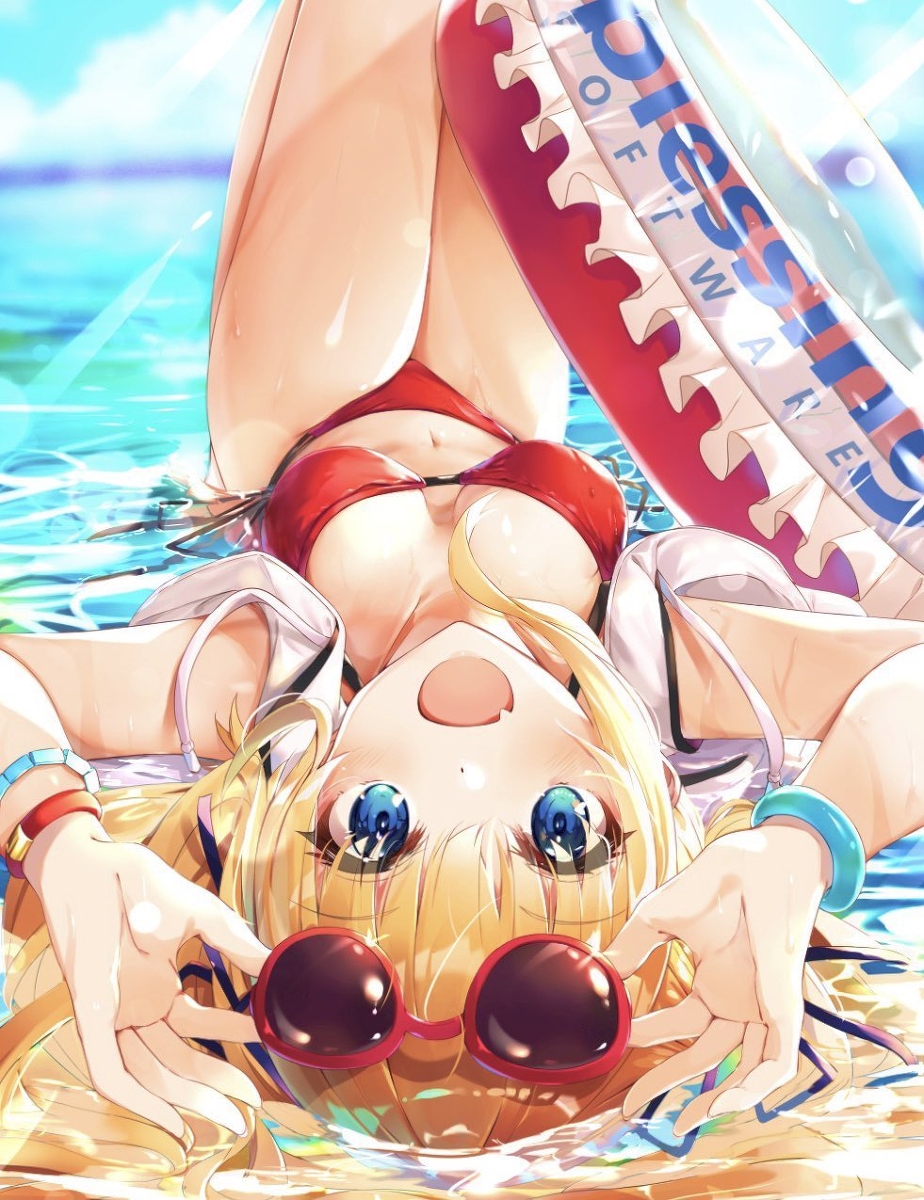This is a pixiv picture whose title is 水着えりり⛱.