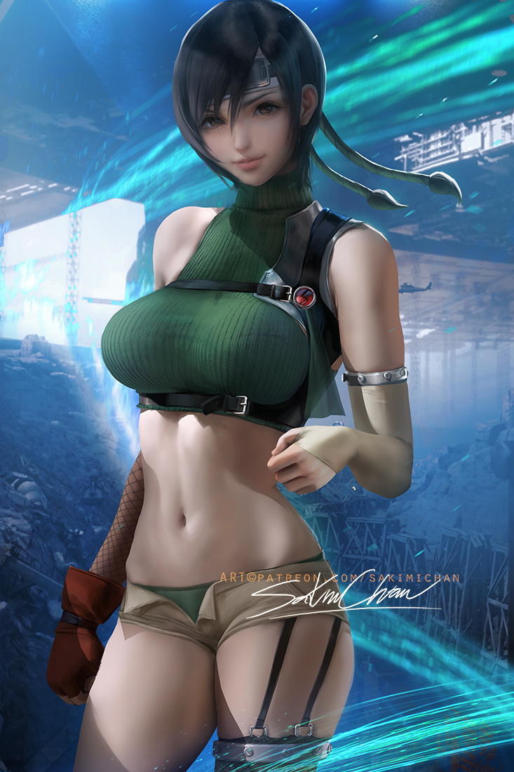 This is a pixiv picture whose title is 尤菲 Yuffie pinup.